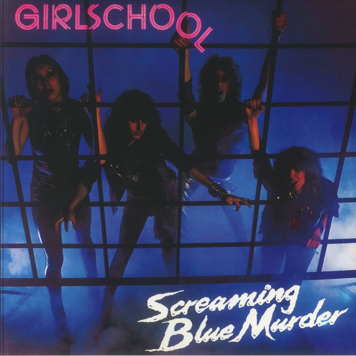 GIRLSCHOOL - Screaming Blue Murder (reissue) vinyl sleeve