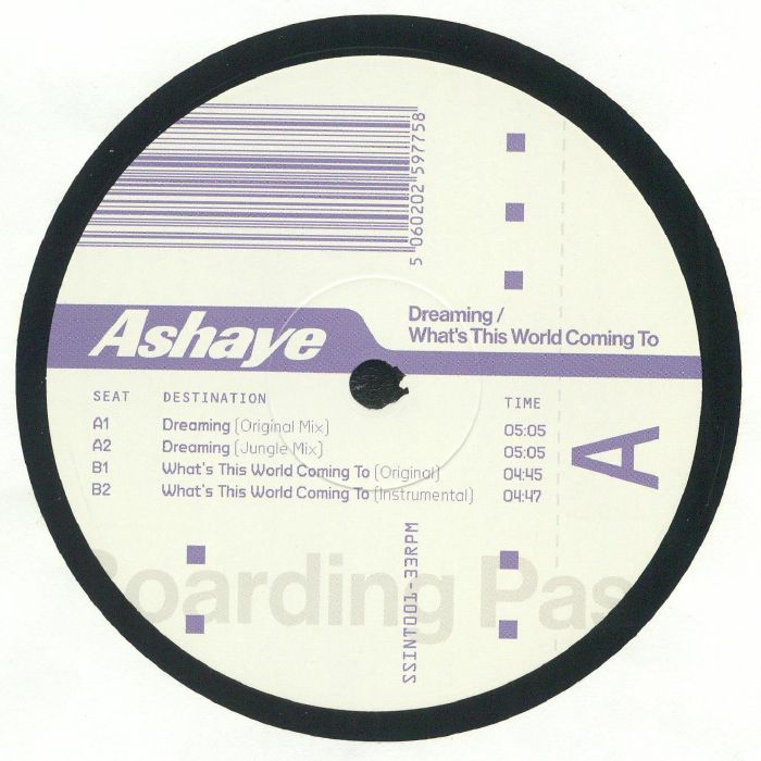 ASHAYE - Dreaming (Record Store Day RSD 2024) vinyl sleeve