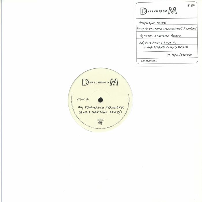 DEPECHE MODE - My Favourite Stranger (remixes) vinyl sleeve