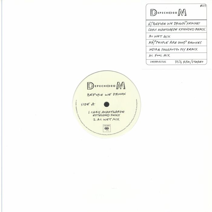 DEPECHE MODE - Before We Drown (remixes) vinyl sleeve