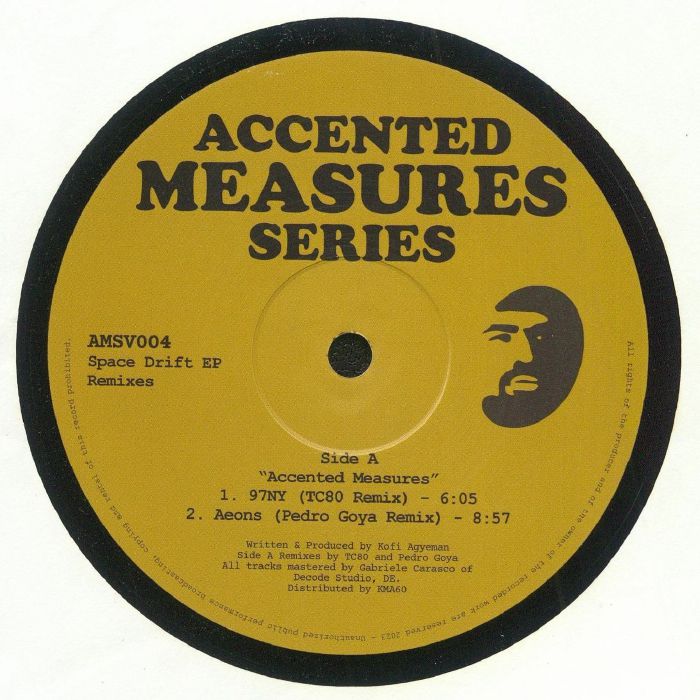 ACCENTED MEASURES - Space Drift EP (remixes) vinyl sleeve