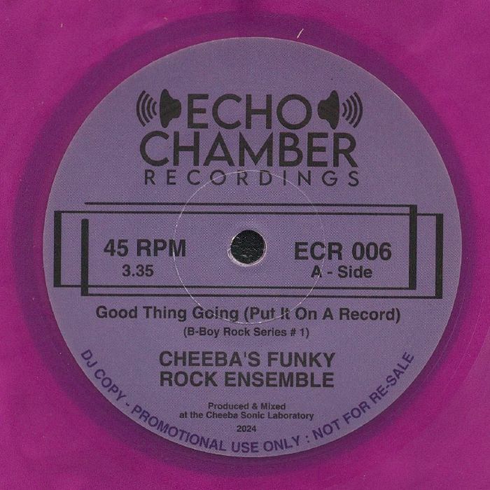 CHEEBA'S FUNKY ROCK ENSEMBLE - Good Thing Going (Put It On A Record) vinyl sleeve
