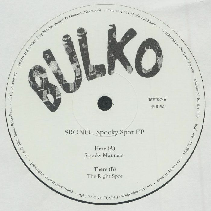 SRONO - Spooky Spot EP vinyl sleeve