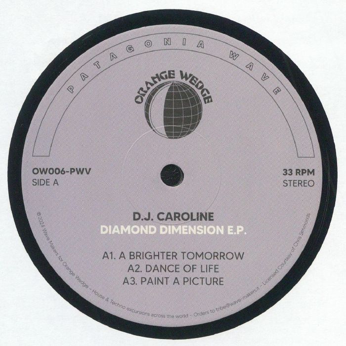 DJ CAROLINE - Diamond Dimension EP vinyl sleeve