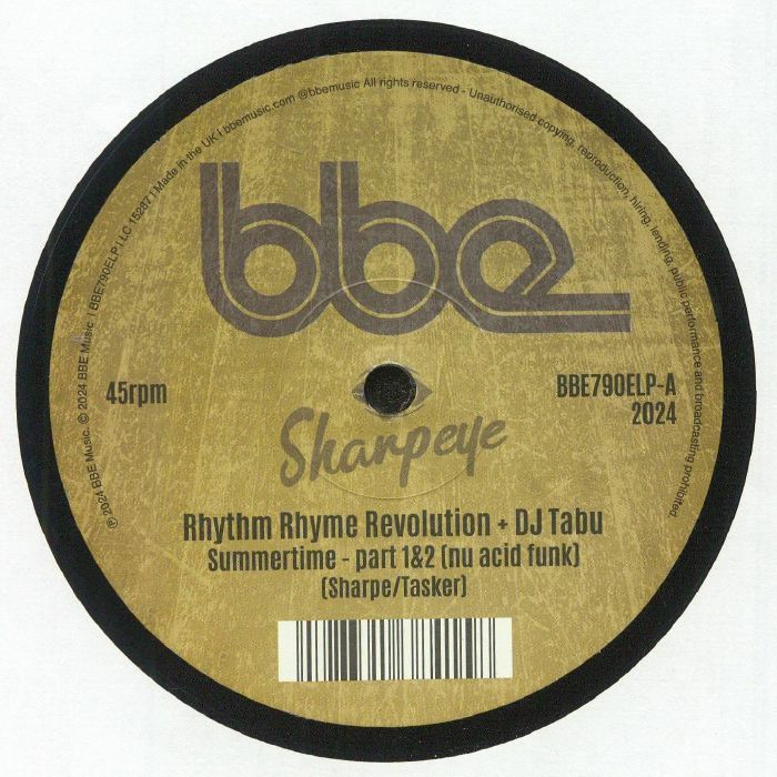 RHYTHM RHYME REVOLUTION/DJ TABU - Summertime vinyl sleeve