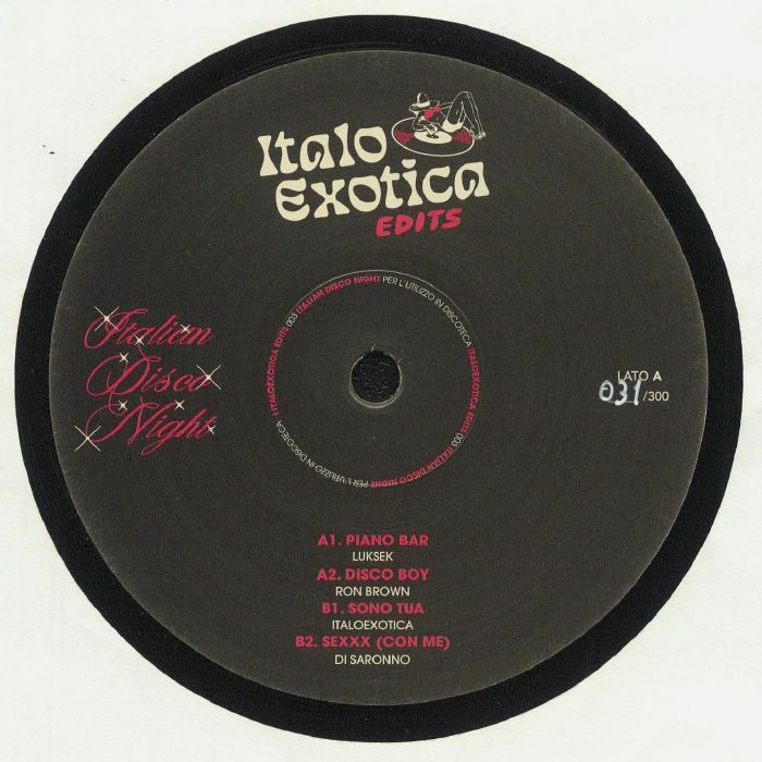 ITALOEXOTICA - Italian Disco Night vinyl sleeve