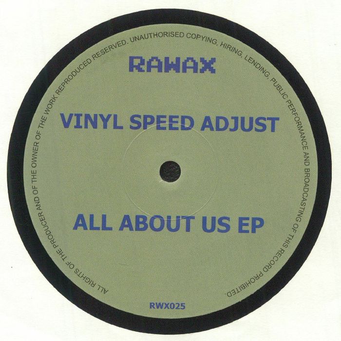 VINYL SPEED ADJUST - All About Us EP vinyl sleeve