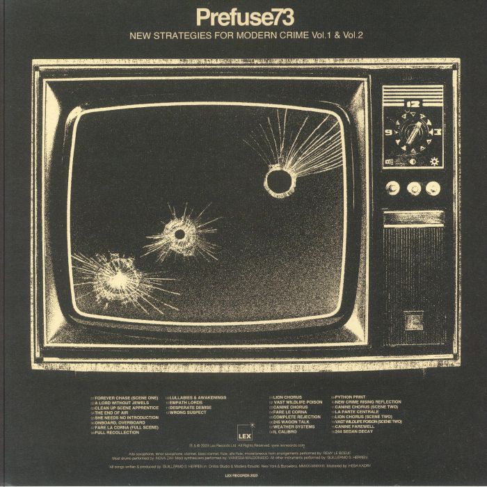 PREFUSE 73 - New Strategies For Modern Crime Vol 1 & Vol 2 vinyl sleeve