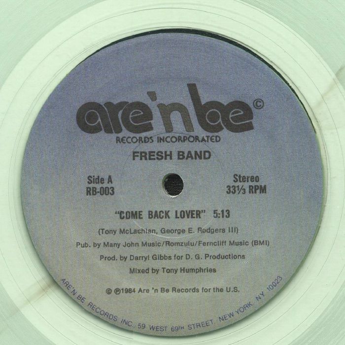 FRESH BAND - Come Back Lover vinyl sleeve