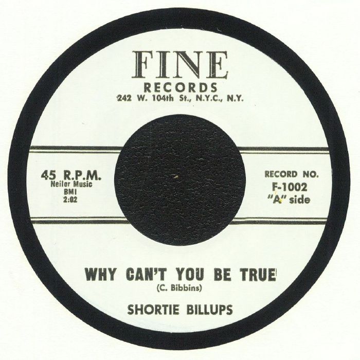 BILLUPS, Shortie - Why Can t You Be True vinyl sleeve