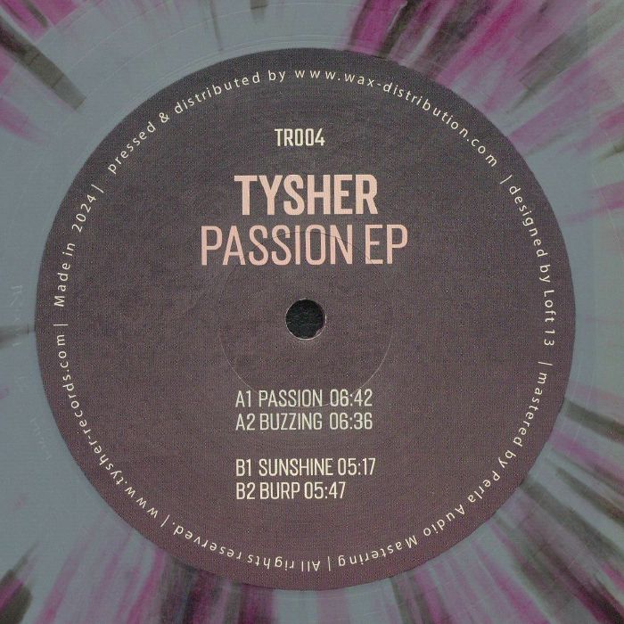 TYSHER - Passion EP vinyl sleeve