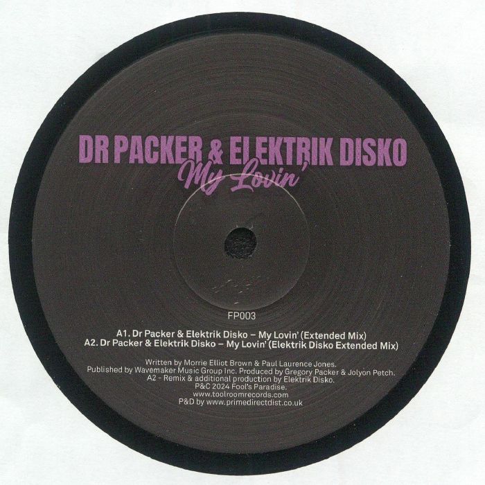 DR PACKER/ELEKTRIK DISKO/MATTEI & OMICH/RE TIDE/LUKAS SETTO - Fool's Paradise Sampler Vol 3 vinyl sleeve