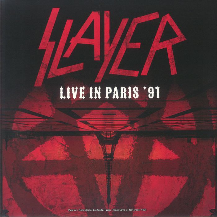 SLAYER - Live In Paris 1991 vinyl sleeve