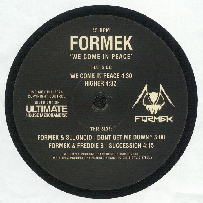 FORMEK/SLUGNOID/FREDDIE B - We Come In Peace vinyl sleeve
