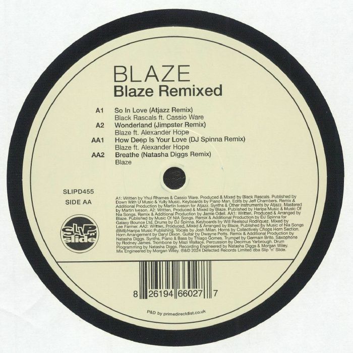 BLAZE - Blaze Remixed vinyl sleeve