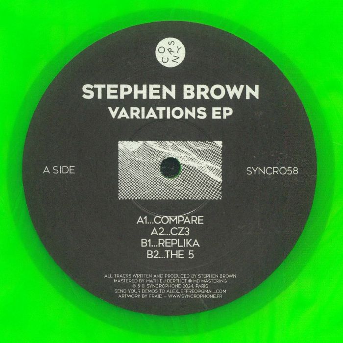 BROWN, Stephen - Variations EP vinyl sleeve