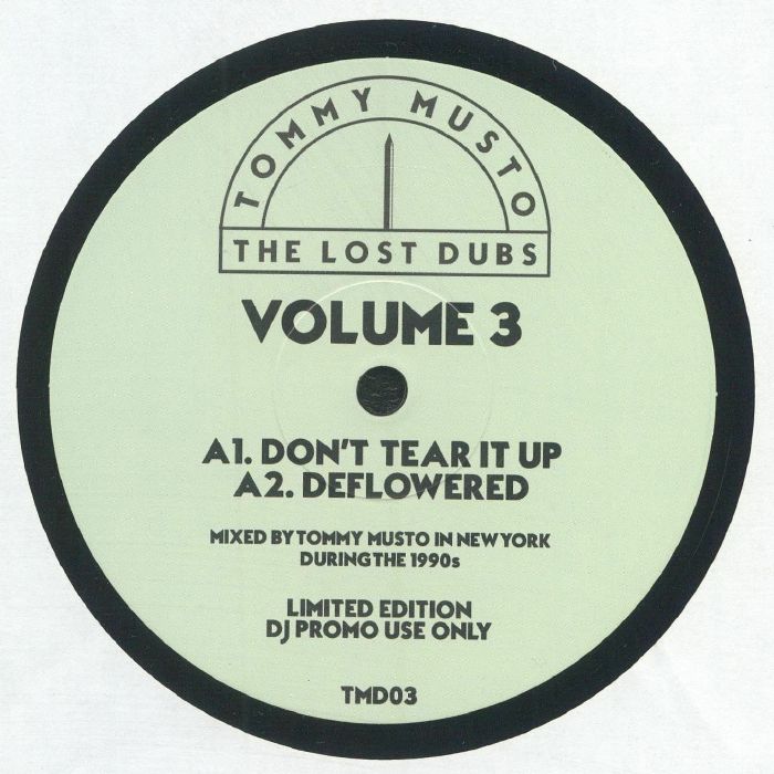 MUSTO, Tommy - The Lost Dubs Volume 3 vinyl sleeve