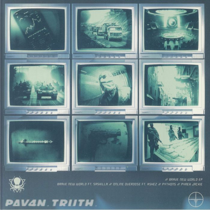 PAV4N/TRUTH - Brave New World EP vinyl sleeve
