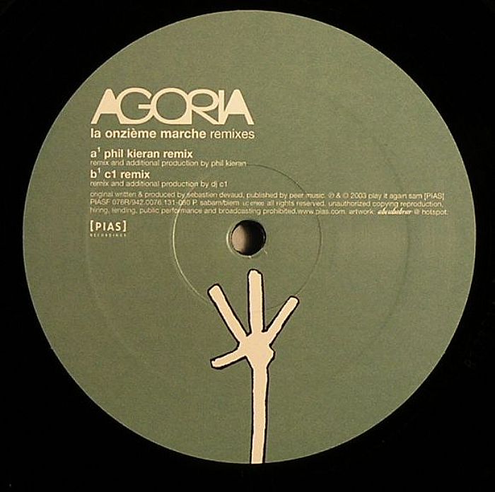 AGORIA - La 11 Eme Marche (remix) vinyl sleeve