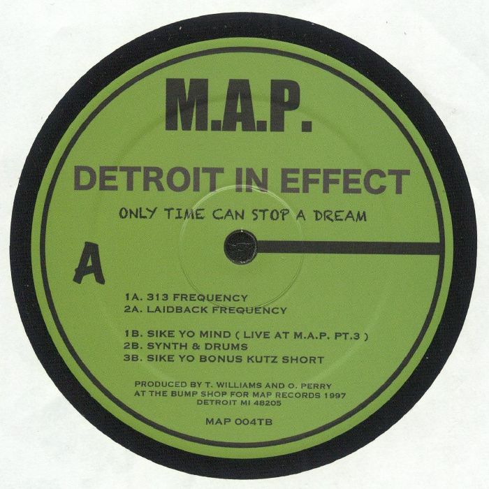 DETROIT IN EFFECT - Only Time Can Stop A Dream vinyl sleeve