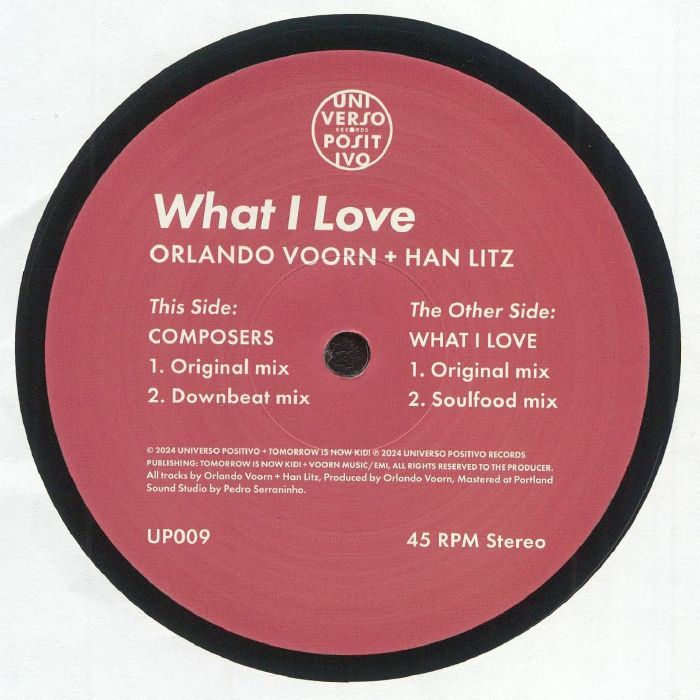 VOORN, Orlando/HAN LITZ - What I Love vinyl sleeve