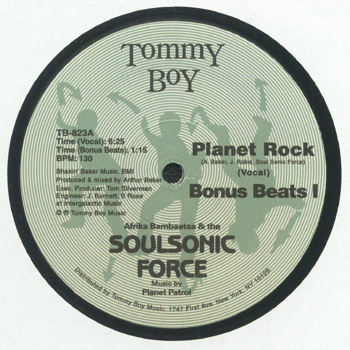 AFRIKA BAMBAATAA & SOULSONIC FORCE - Planet Rock vinyl sleeve