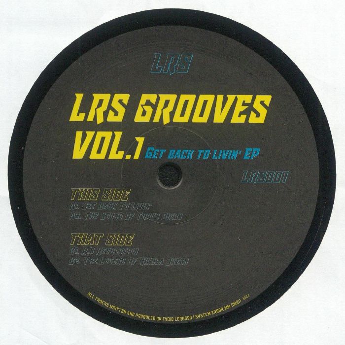 LRS - Vol 1: Get Back To Livin' EP vinyl sleeve