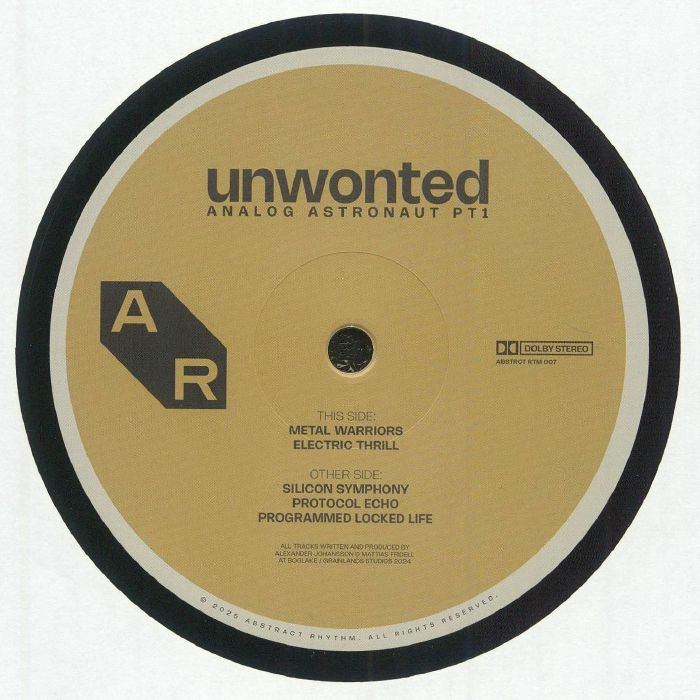 UNWONTED - Analog Astronaut Pt 1 vinyl sleeve