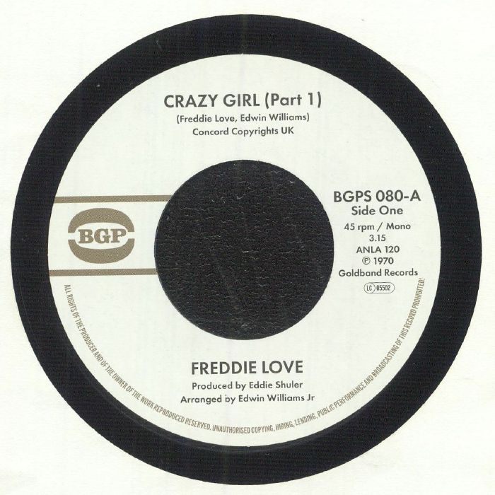 LOVE, Freddie - Crazy Girl vinyl sleeve