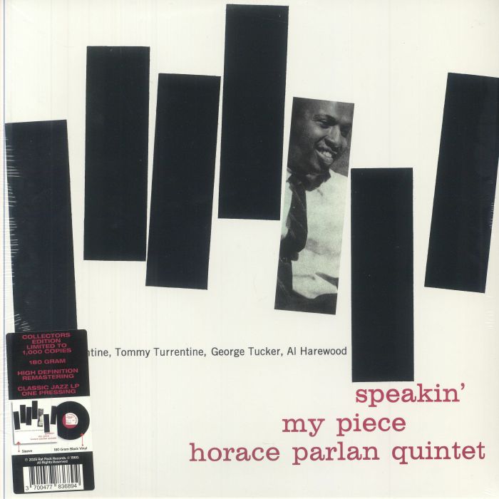 HORACE PARLAN QUINTET - Speakin' My Piece (reissue) vinyl sleeve