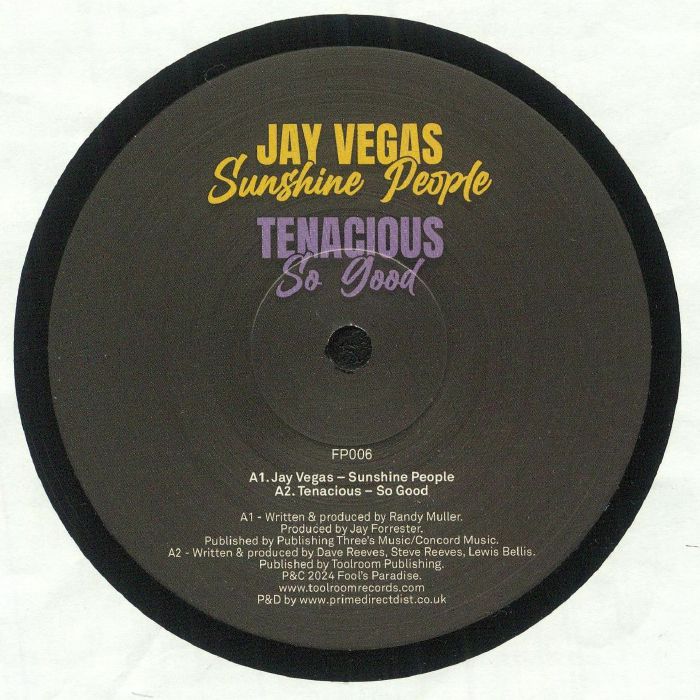 VEGAS, Jay/TENACIOUS/SGT SLICK/TOMMY GLASSES - Fool's Paradise Sampler Vol 5 vinyl sleeve