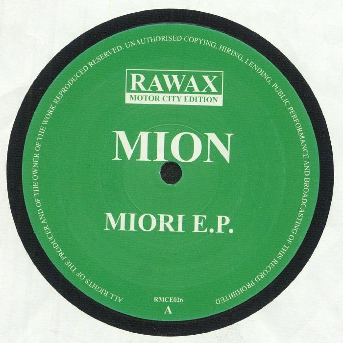MION aka PERCY X - Miori EP vinyl sleeve