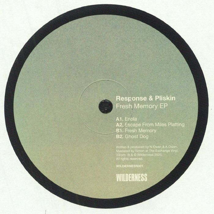 RESPONSE/PLISKIN - Fresh Memory EP vinyl sleeve