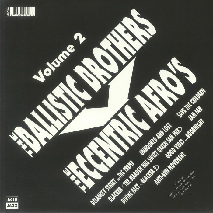 BALLISTIC BROTHERS, The/THE ECCENTRIC AFRO'S - Volume 2 (reissue) vinyl sleeve
