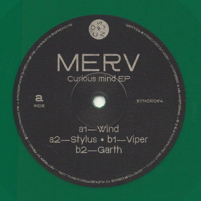 MERV - Curious Mind EP vinyl sleeve