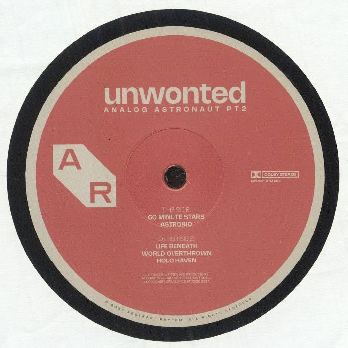 UNWONTED - Analog Astronaut Part 2 vinyl sleeve