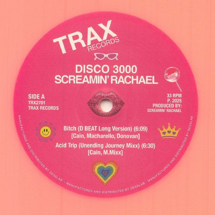 SCREAMIN' RACHAEL - Disco 3000 vinyl sleeve