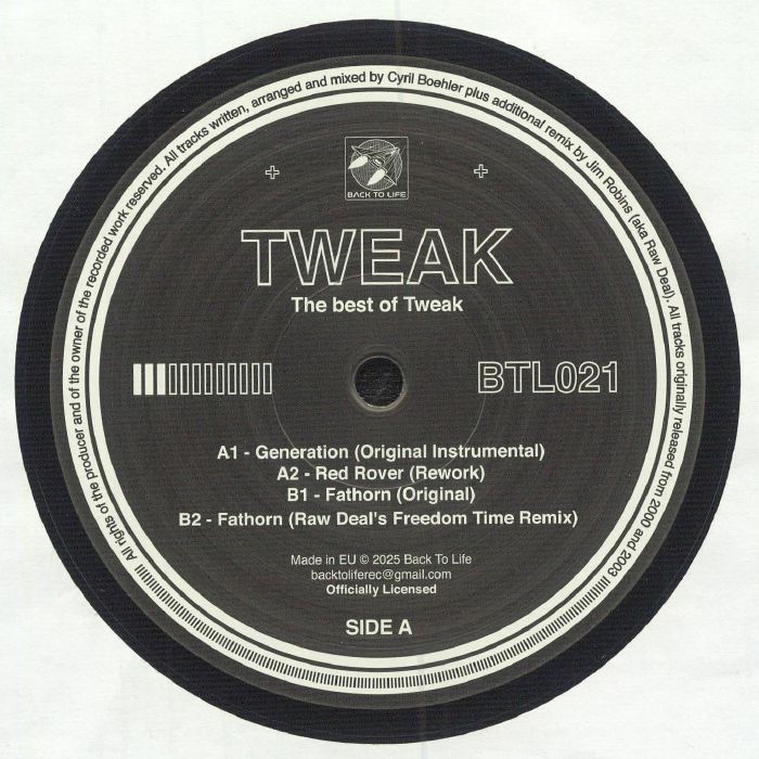 TWEAK - The Best Of Tweak vinyl sleeve