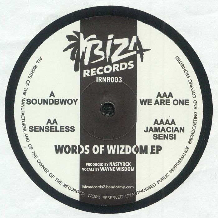 NASTYRCK/WAYNE WIZDOM - Words Of Wizdom EP vinyl sleeve