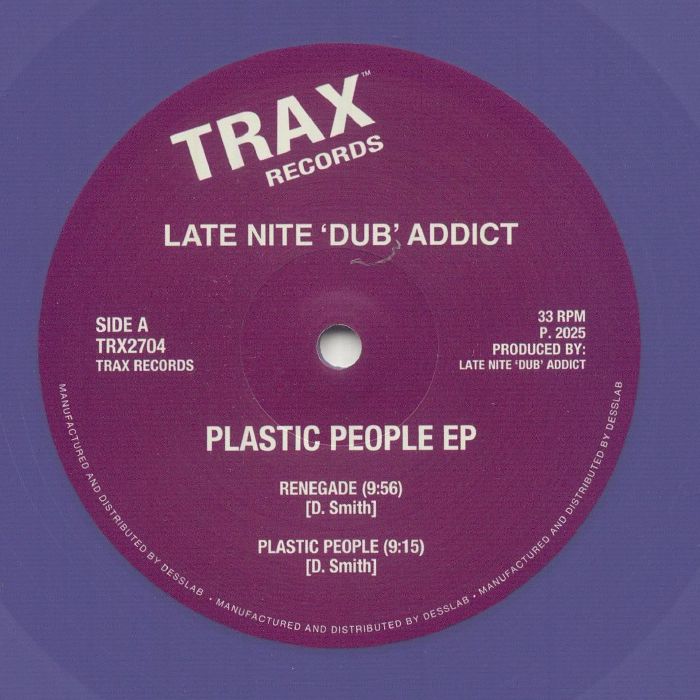 LATE NITE 'DUB' ADDICT - Plastic People EP vinyl sleeve
