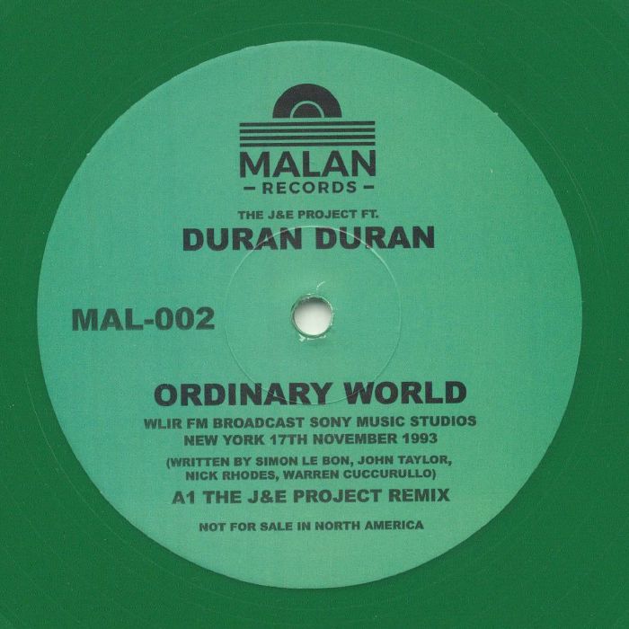 J&E PROJECT feat DURAN DURAN - Ordinary World vinyl sleeve