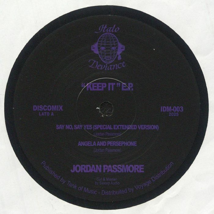 PASSMORE, Jordan - Keep It EP vinyl sleeve