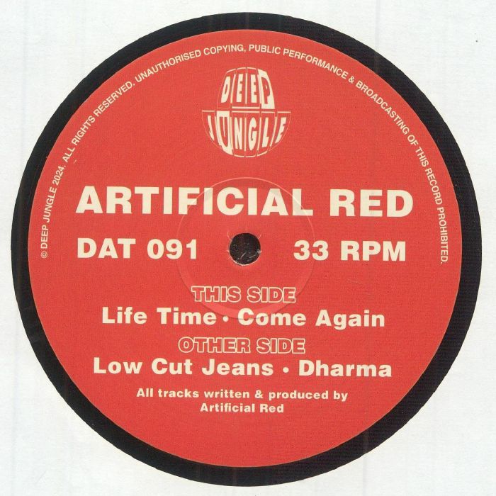 ARTIFICIAL RED - Low Cut Jeans vinyl sleeve