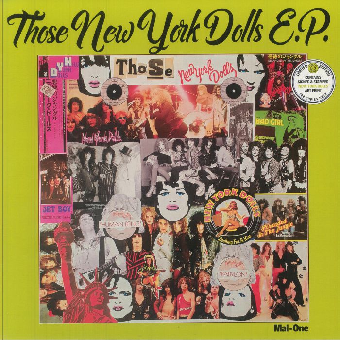 MAL ONE - Those New York Dolls EP vinyl sleeve