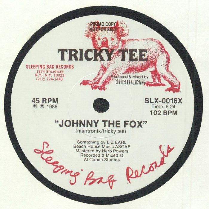 TRICKY TEE - Johnny The Fox vinyl sleeve