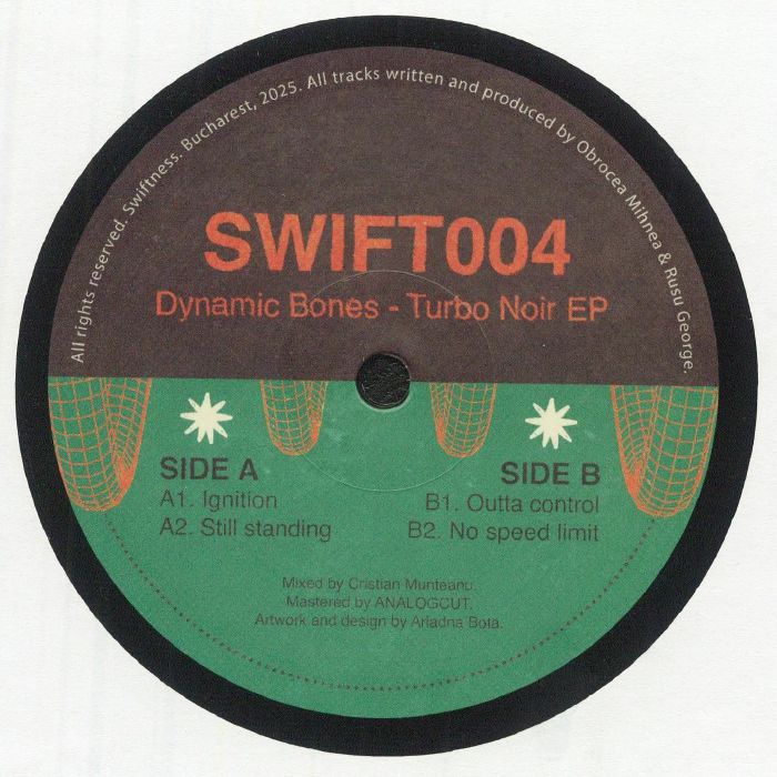 DYNAMIC BONES - Turbo Noir EP vinyl sleeve