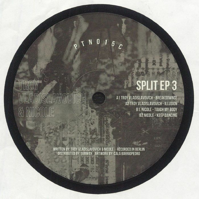 VLADISLAVOVICH, Troy/NICOLE - Split EP 3 vinyl sleeve