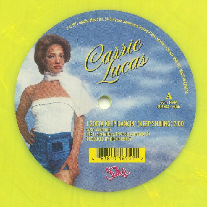 LUCAS, Carrie - I Gotta Keep Dancin' (Keep Smiling) vinyl sleeve
