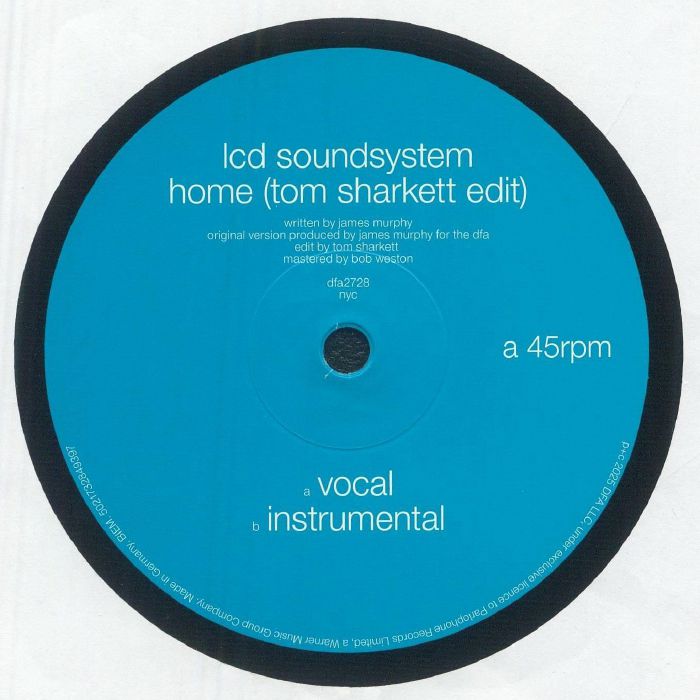 Lcd Soundsystem - Home (Tom Sharkett edits) vinyl sleeve