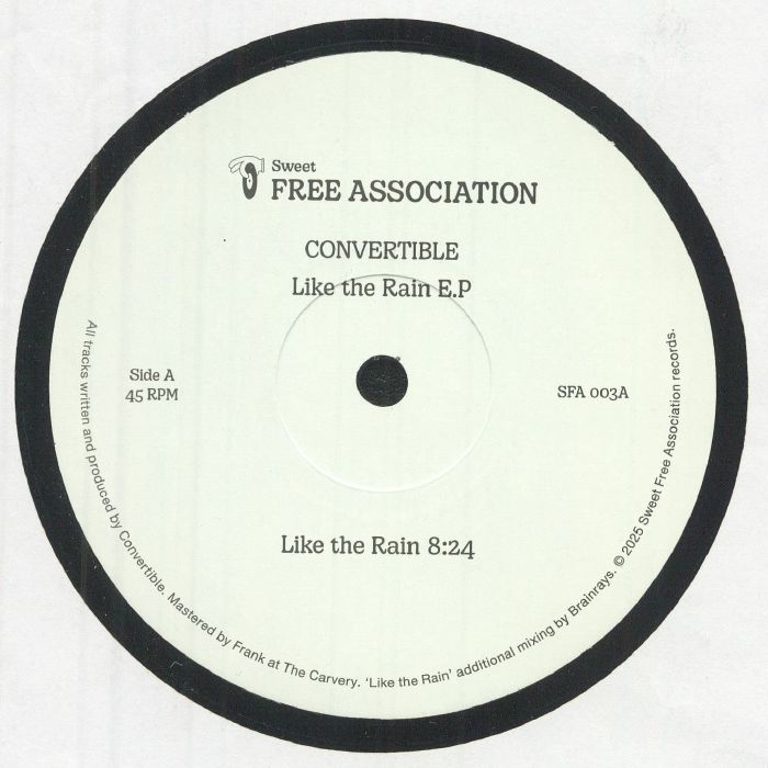 CONVERTIBLE - Like The Rain EP vinyl sleeve
